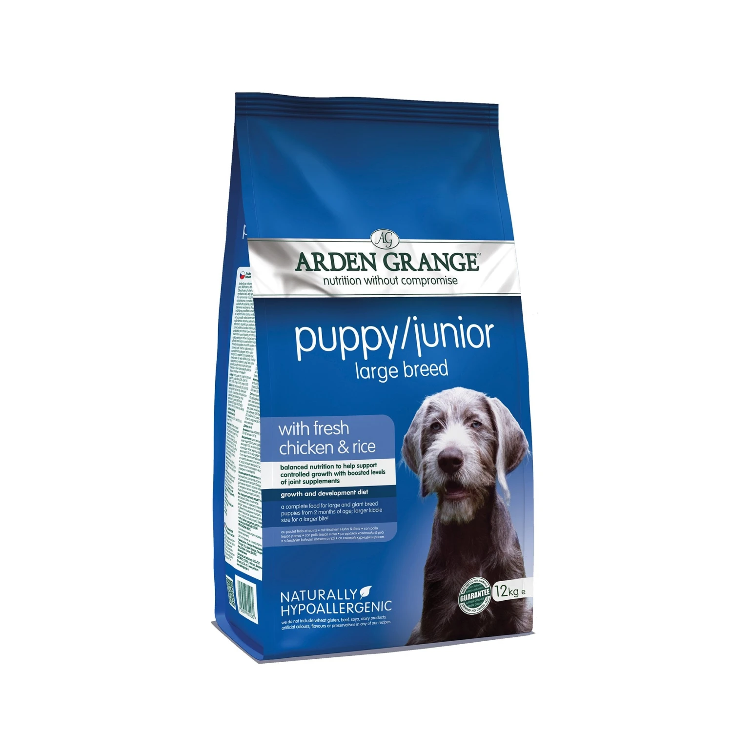 Arden Grange Puppy/Junior Large Breed With Fresh Chicken & Rice Dog Food 12kg 3 Arden Grange Puppy/Junior Large Breed With Fresh Chicken & Rice Dog Food 12kg