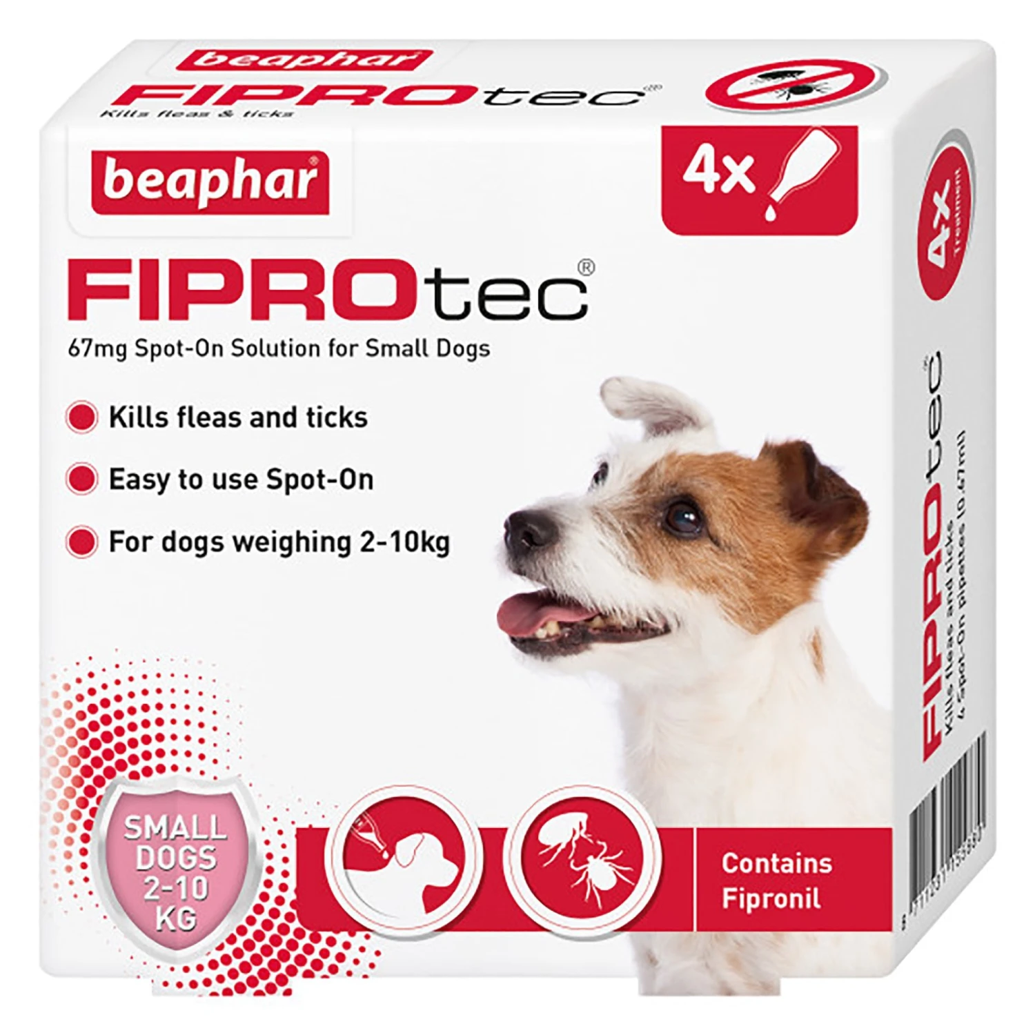 BEAPHAR FIPROtec Spot-On Solution For Small Dogs Pack 4 3 BEAPHAR FIPROtec Spot-On Solution For Small Dogs Pack 4