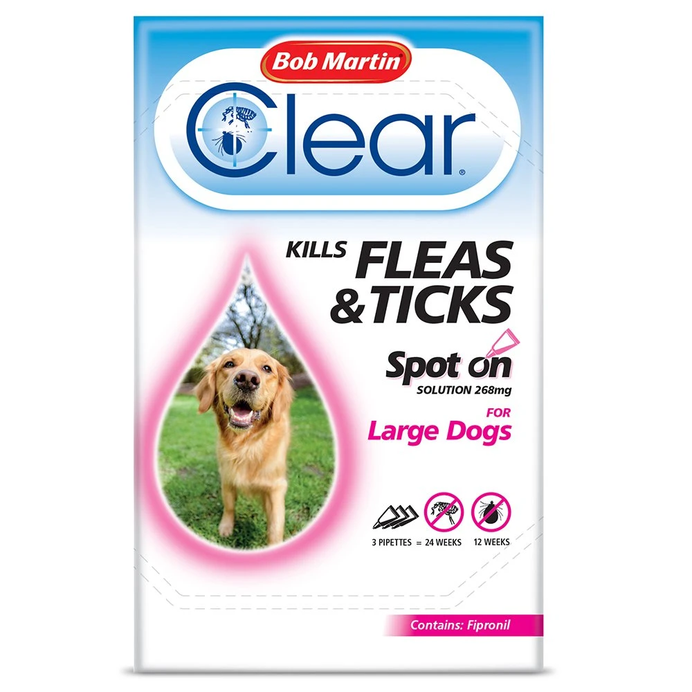 Flea Clear Spot On Flea & Tick Drops For Large Dogs 3 Tubes 3 Flea Clear Spot On Flea & Tick Drops For Large Dogs 3 Tubes