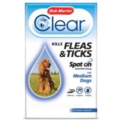 Flea Clear Spot On Flea & Tick Drops For Medium Dogs 3 Tubes