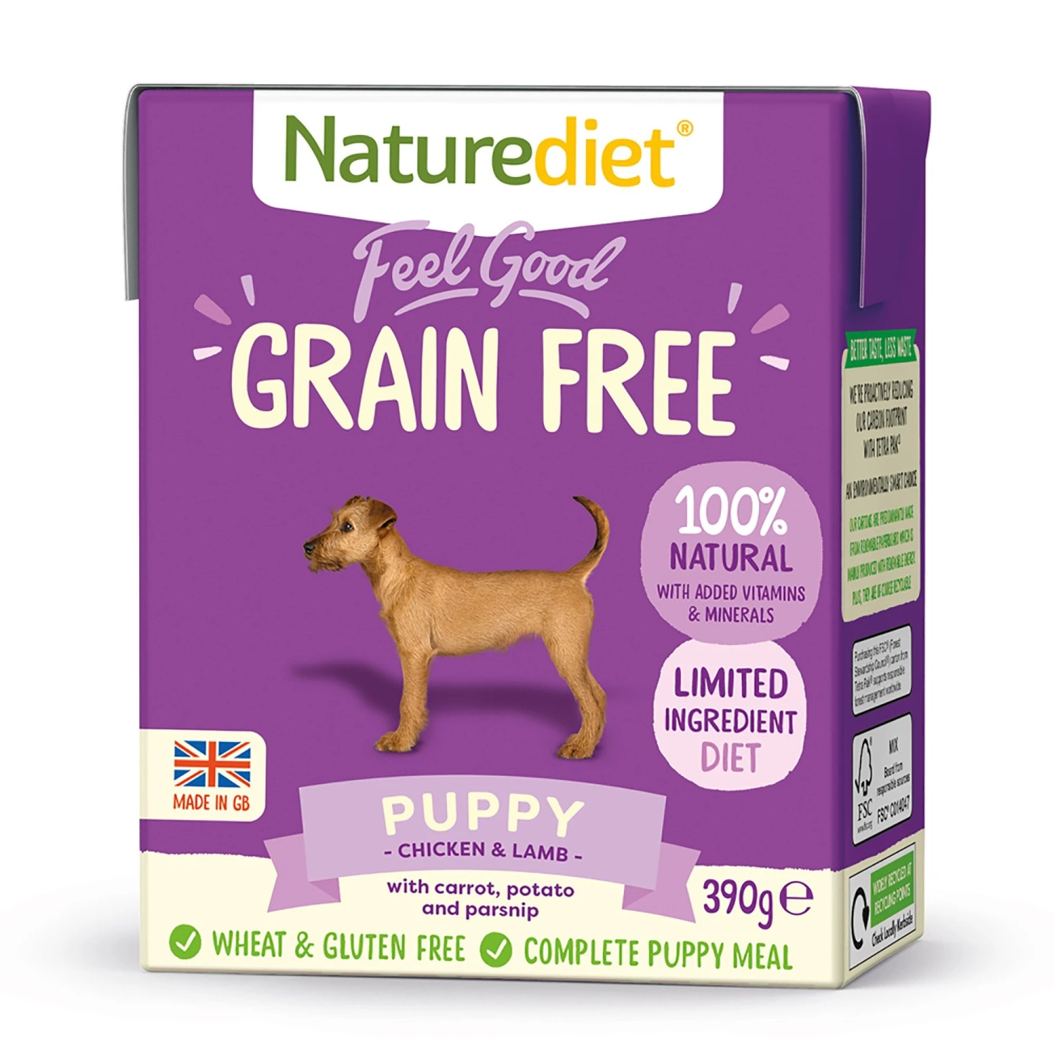 Feel Good Grain Free Puppy Chicken & Lamb Wet Dog Food 18 X 390g 4 Feel Good Grain Free Puppy Chicken & Lamb Wet Dog Food 18 X 390g - Image 2