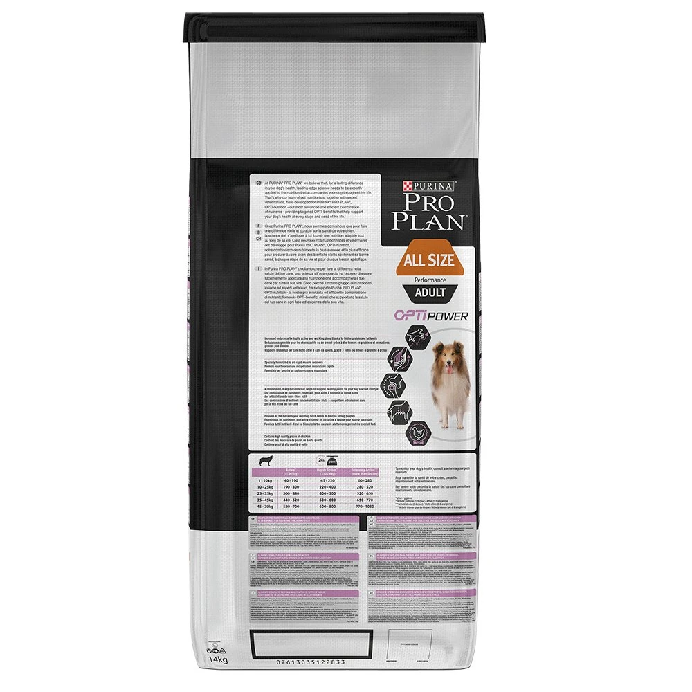 PRO PLAN All Sizes Adult Dog Performance With OPTIPOWER In Chicken 14kg - Image 2