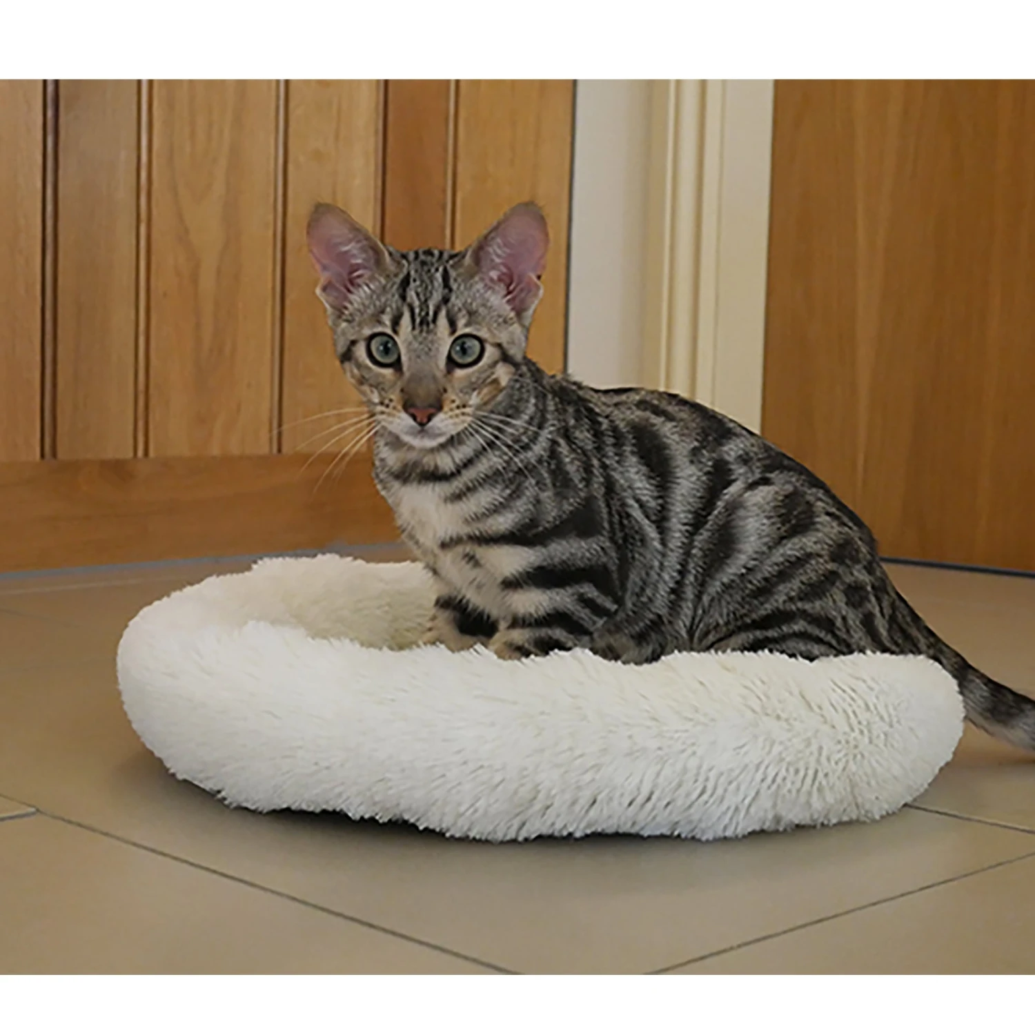 Rosewood 40 Winks Kitten/Puppy Sleeper Plush Cream 14" 4 Rosewood 40 Winks Kitten/Puppy Sleeper Plush Cream 14" - Image 2